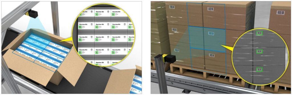 Consolidación en farma y escaneo de palés en centros logísticos o finales de línea.