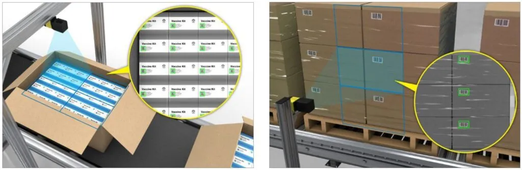Consolidación en farma y escaneo de palés en centros logísticos o finales de línea.