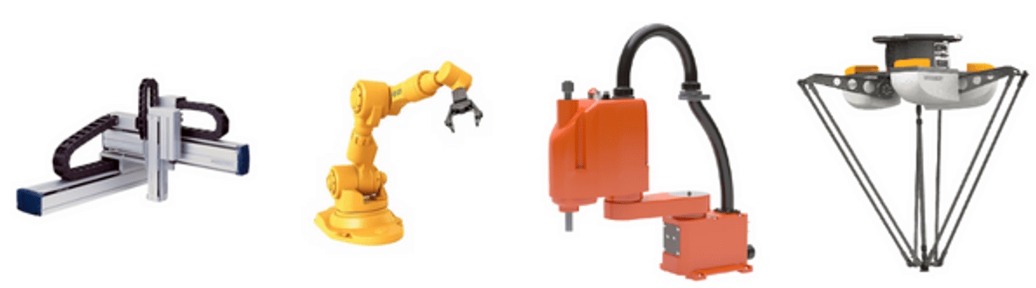 Figura 2. Diferentes tipos de robots industriales. Fuente: sicma21 (2021)
