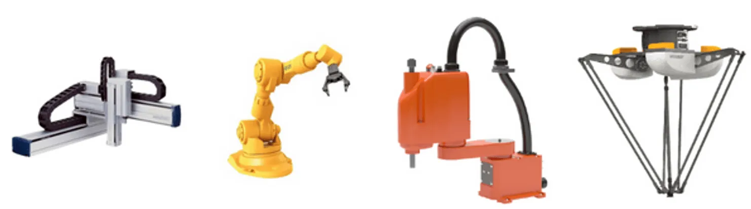 Figura 2. Diferentes tipos de robots industriales. Fuente: sicma21 (2021)