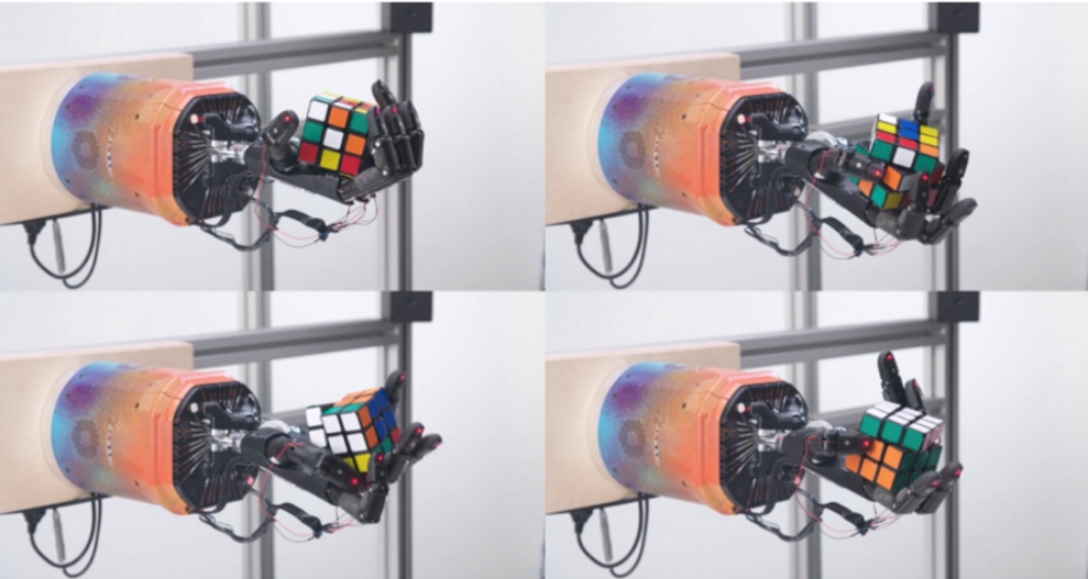 Figura 6. Robot haciendo cubo rubik Fuente: OpenAI (2021)